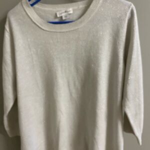 Jaclyn Smith Cream Crew Neck Sweater